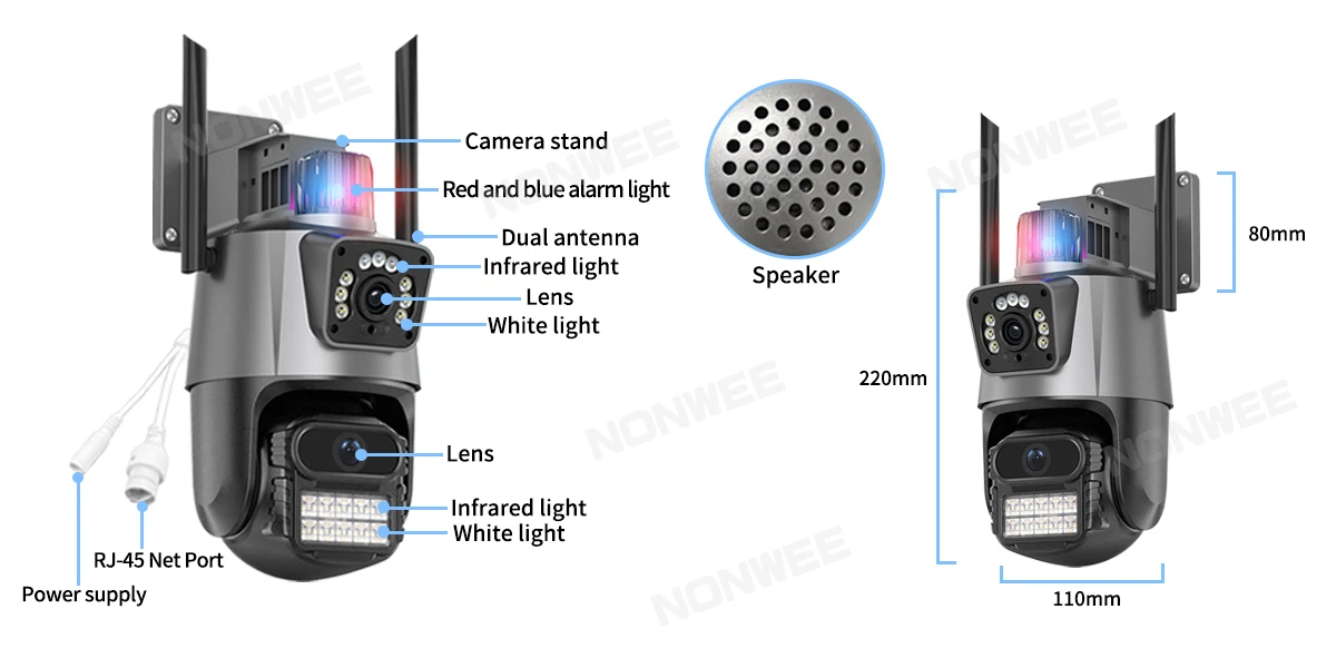 de Vigilância por Vídeo, Auto Tracking, Alarme