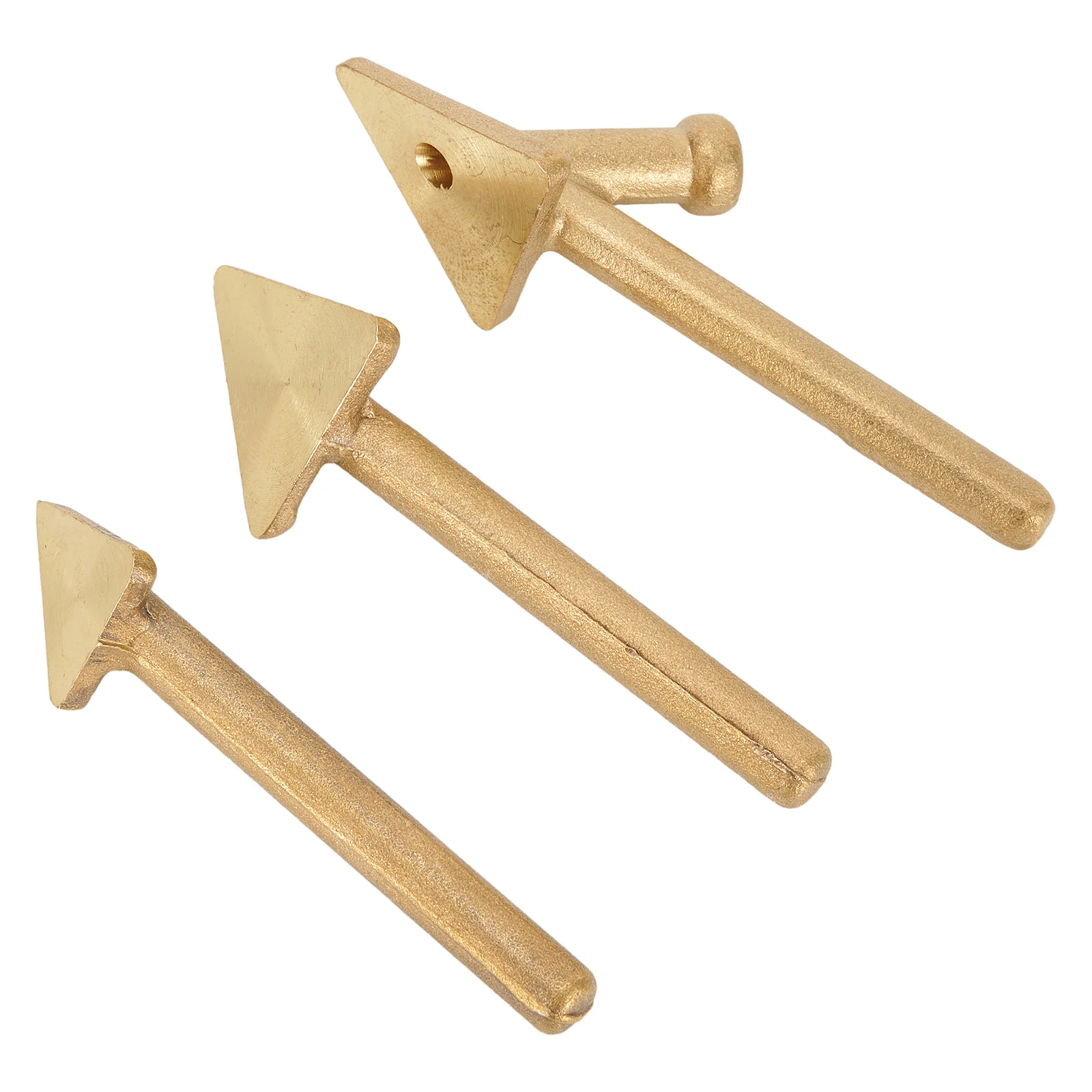 3pcs Soldering Iron Tips Steel Copper Repair Triangular Smoothing Head Welding Tips Replacement For 80 Watt Plastic Welding