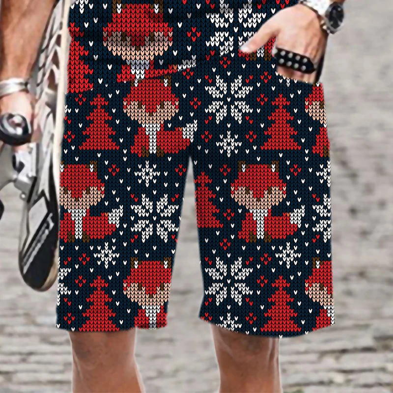 

New 3D Printing Christmas Fashion Men Women Tracksuits Hip Hop Shorts Plus Size S-7XL Four Seasons Casual Quick-drying HOT