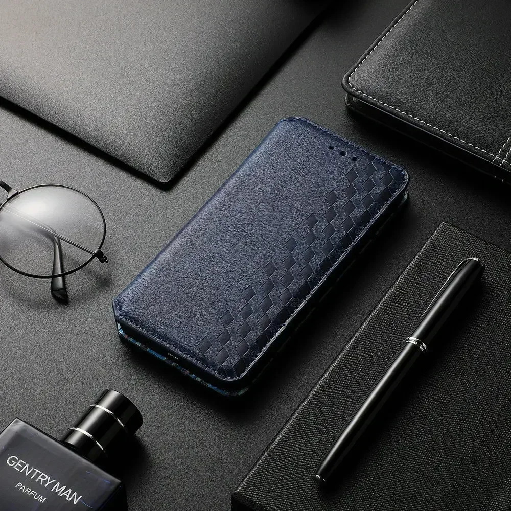 Magnetic Flip Wallet Leather Case - 360° Protective Book Cover