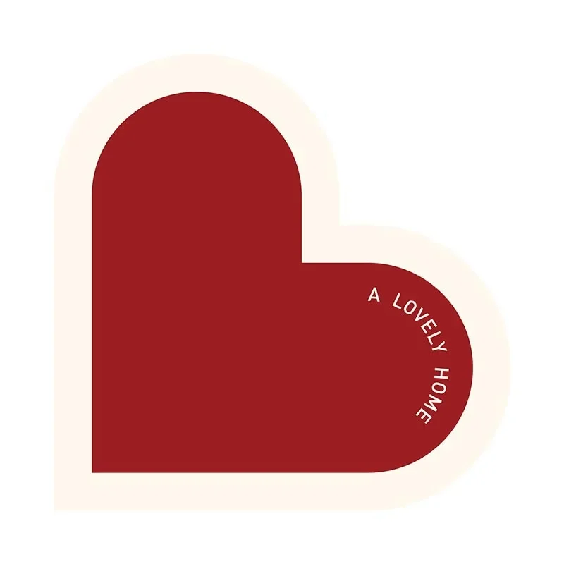 

Противоскользящий коврик для ванной комнаты, Мягкий тканевый напольный коврик в форме сердца для ванной комнаты