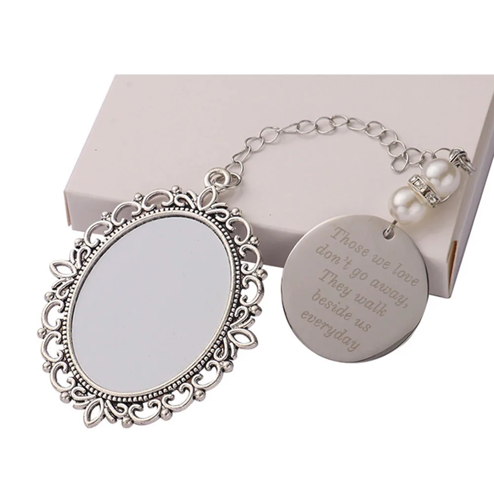 

Wedding Bouquet Family Photo Frames Bridal Bouquet Photo Memorial Lace Oval Photo Pendant Bracelet Sipport Wholesale