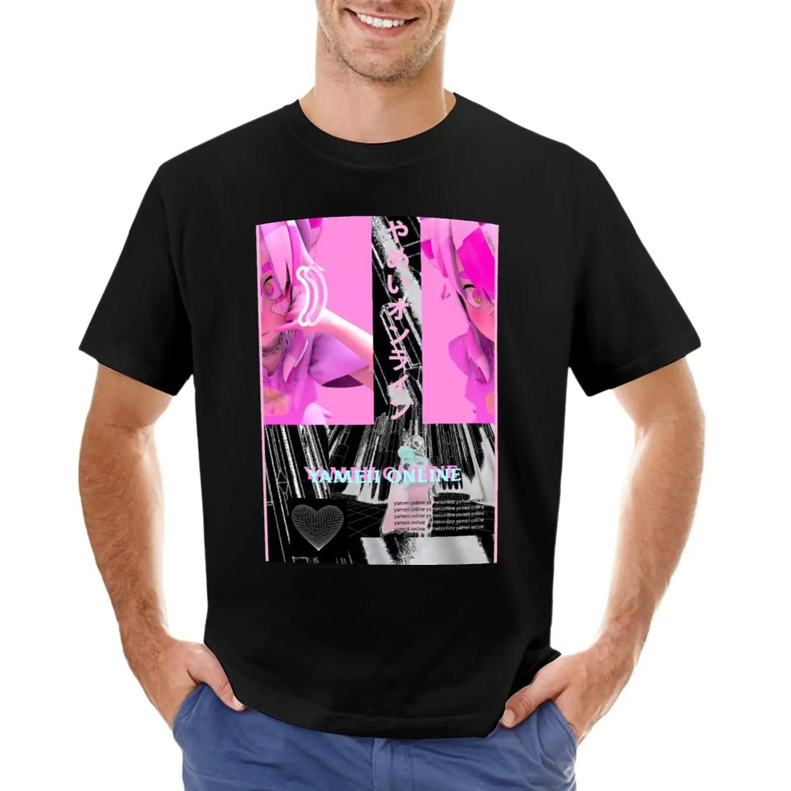 

Yameii Online Poster T-Shirt anime quick drying t-shirt black t shirts for men