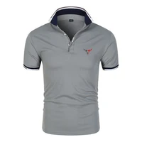 2025 hommes nouveau Sport taureau modèle Six couleurs polos col montant respirant Sport T-shirt été mode à manches courtes 5