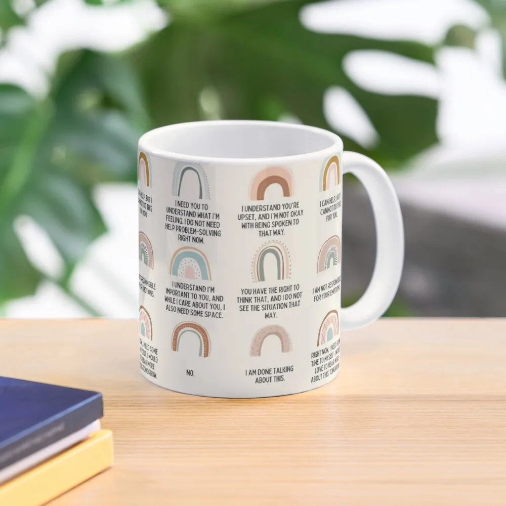 

Boundaries Mental Health Reminder for Counselors Coffee Mug Cute And Different Cups Mate Cup