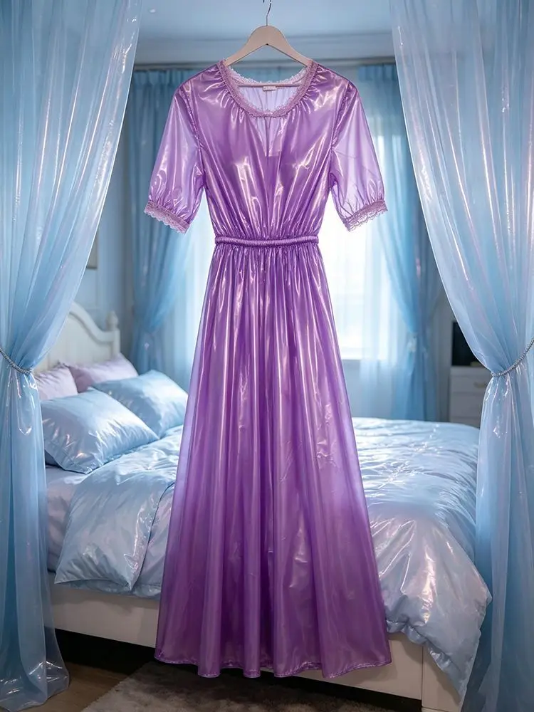 Maglietta Sexy Trasparente in PVC a Maniche Lunghe - immagine 3