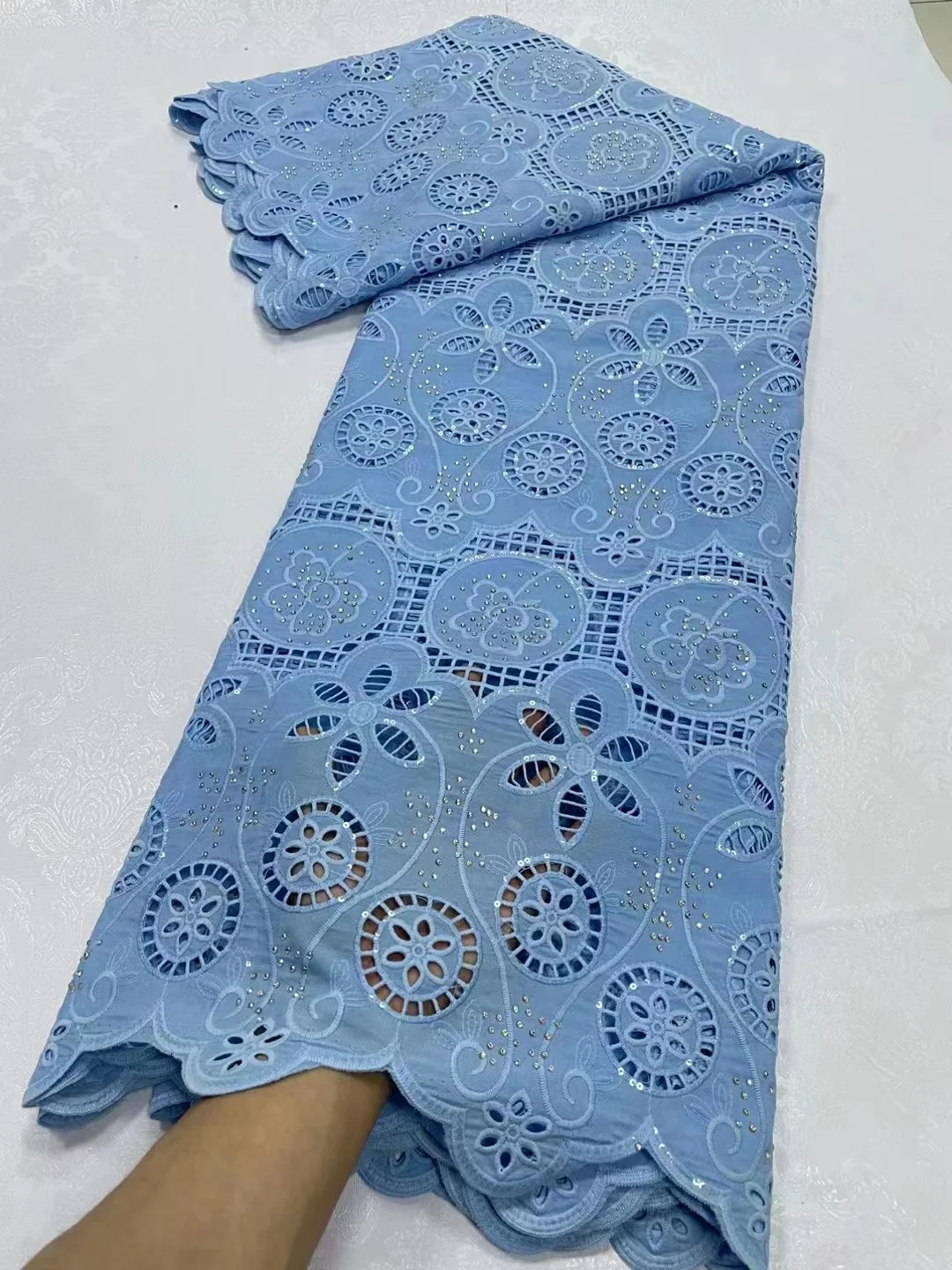 

African Guipure Lace Fabric 100%Cotton African Dry Lace Fabric Nigerian Lace Fabric 2023 High Quality Swiss Voile In Switzerland