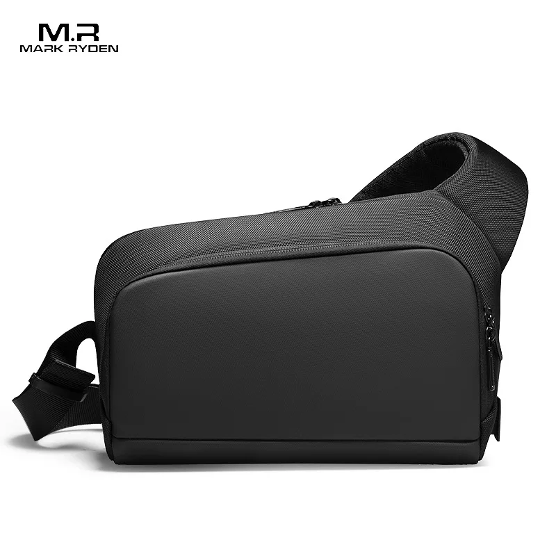 Waterproof CrossBag Personality Fashion Men Magnetic Messenger Bag Lightweight Minimalist Sling Shoulder Bag
