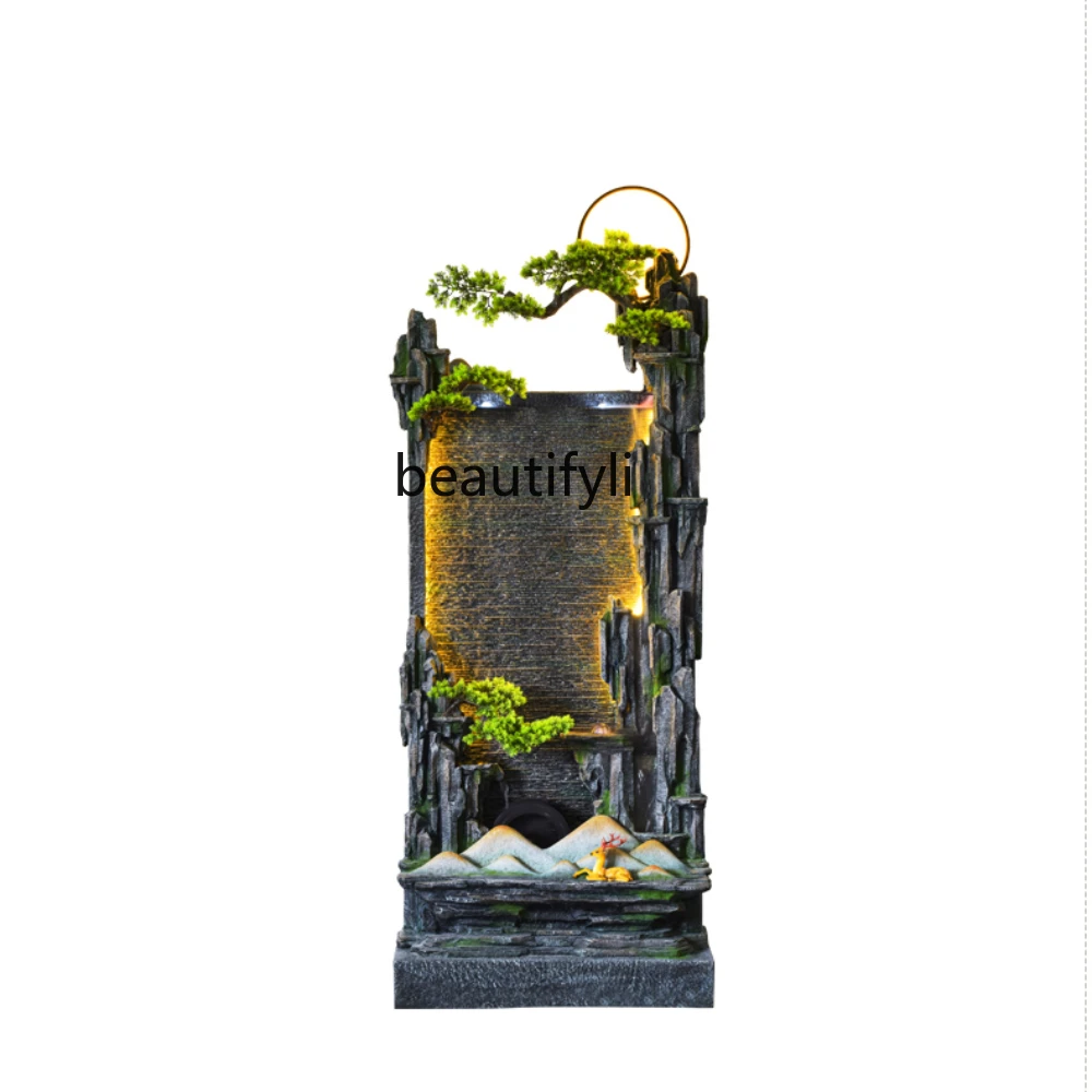 

Large Rockery Welcoming Pine Fortune New Chinese Zen Flowing Water Ornaments Floor Water Landscape