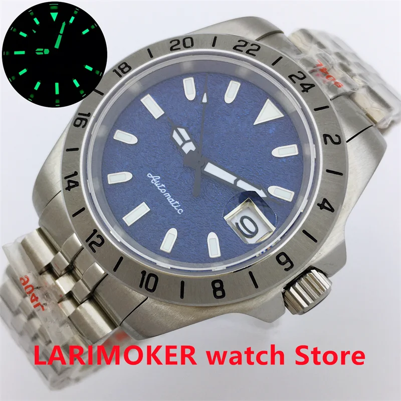 

Часы BLIGER NH35 Мужские механические, роскошные деловые наручные автоматические, с сапфировым зеленым синим циферблатом, с датой и юбилейным ремешком, 40 мм