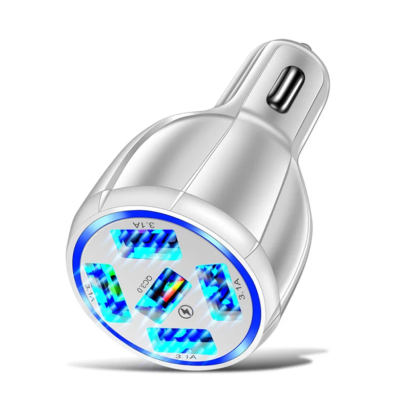 usb c for car car charger 5V 2.1A car phone charger 3 4 5 USB LED Lighting cigarette lighter in the car For iphone 12 mini samsung s21 ultra car phone charger for iphone Car Chargers