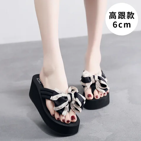 wears outside word procrastinates ms han edition bowknot beach cool sandals in the summer