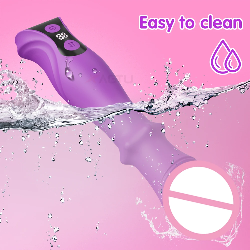 Rabbit Vibrator Mit Teleskop-stoßfunktion Für Damen_voghion.com