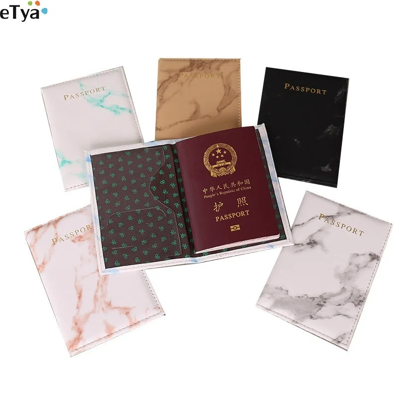 Marble Leather Passport Cover Passport Travel Leather Wallet Leather Passport 