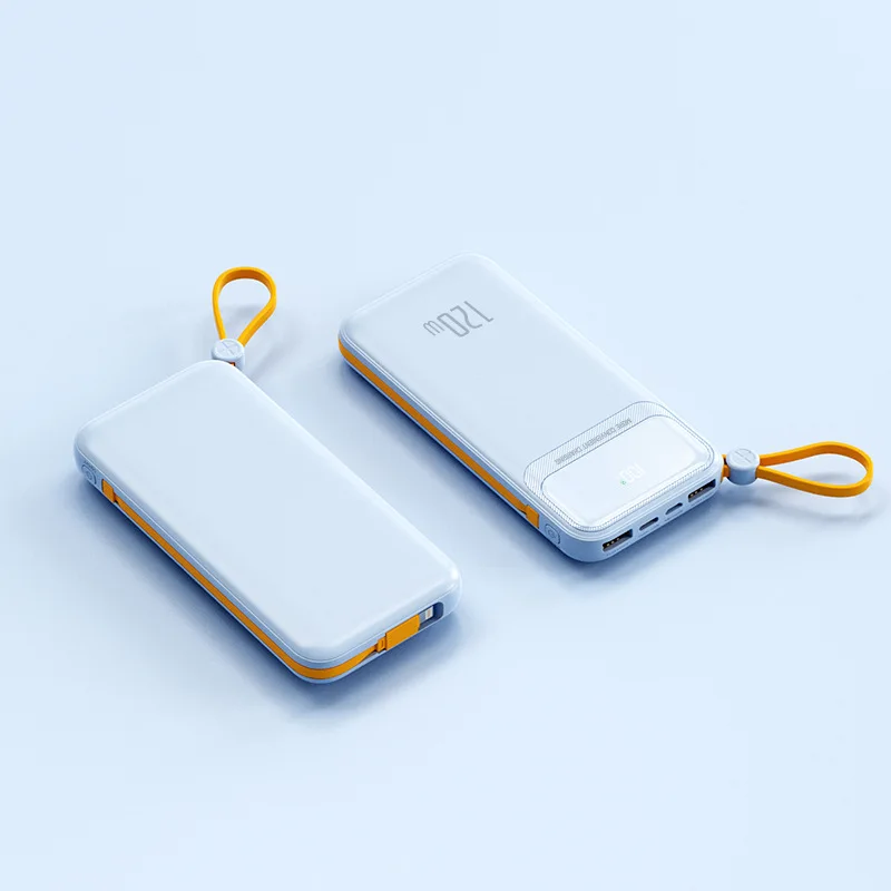 120W Super Fast Charging Power Bank with Built-in Cable Lightweight and Mini 20000mAh Portable Power Bank 4