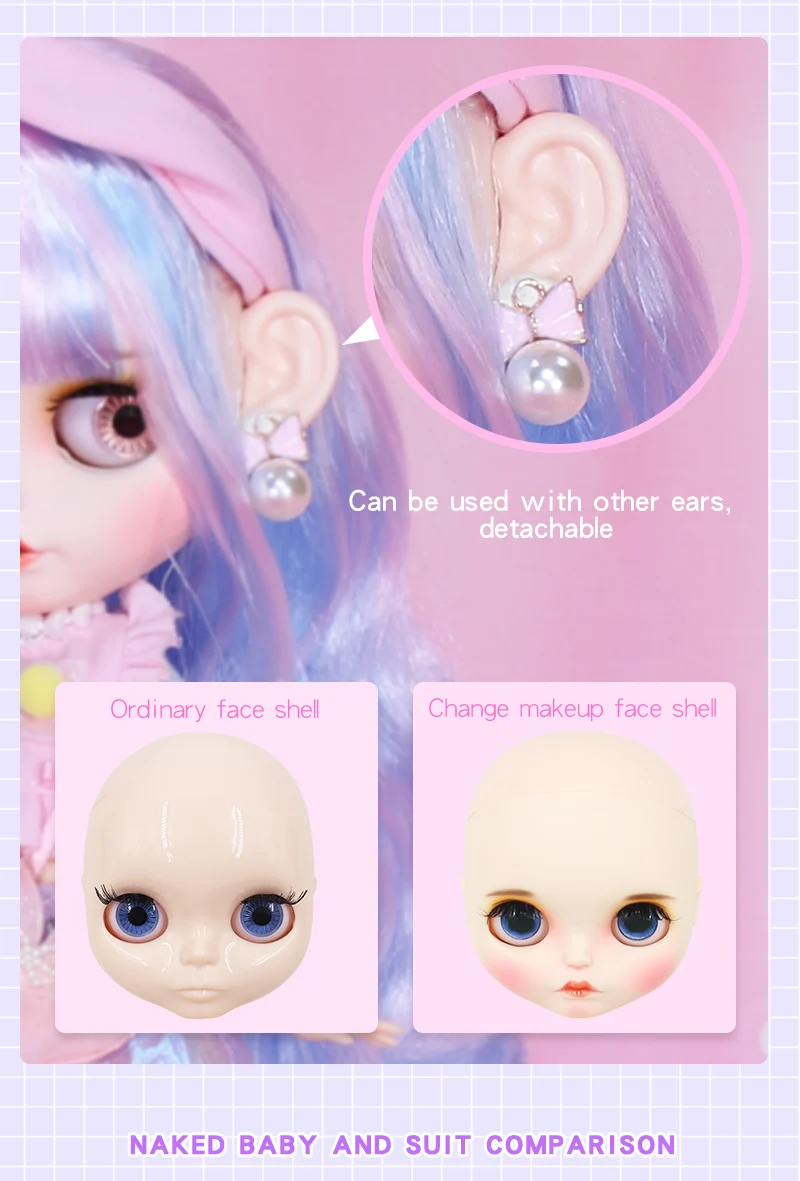 ICY DBS Blyth doll jointed body 30CM BJD nude doll and nude doll clothes shoes handmade set fashion doll girl gift