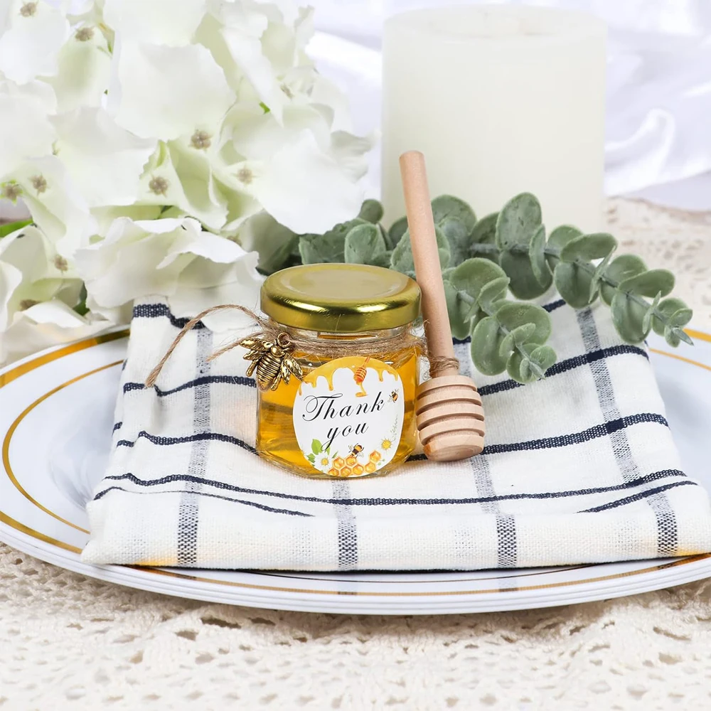 Glass Honey Jars 12pack 1.5oz For Party Wedding Baby Shower Favors
