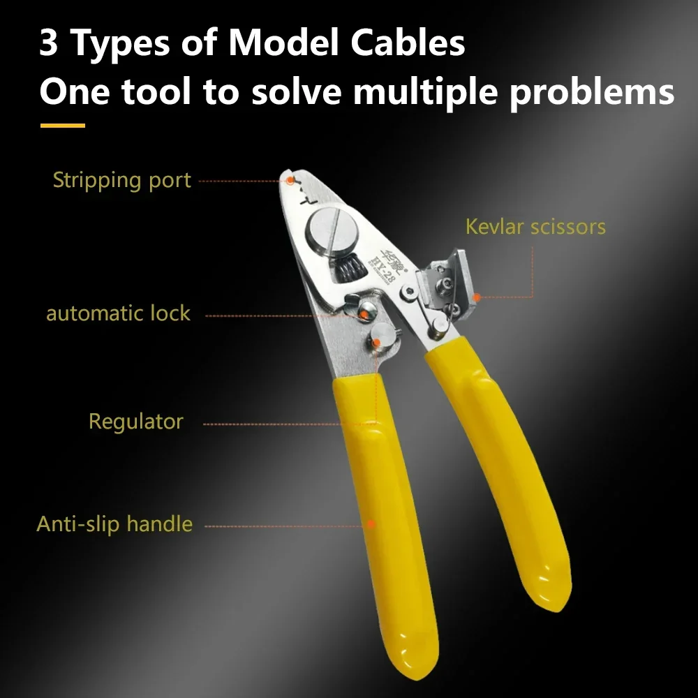 OPTFOCUS 4 IN 1 광섬유 스트리퍼 플라이어 FTTH 도구 광 케이블 스트리퍼 0.9mm 2.0mm 3.0mm 광섬유 도구
