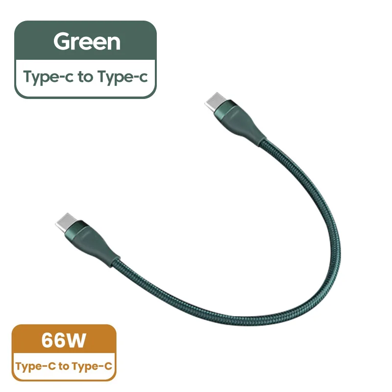 High-Speed 66W USB-C Fast Charging Cable - Short Length