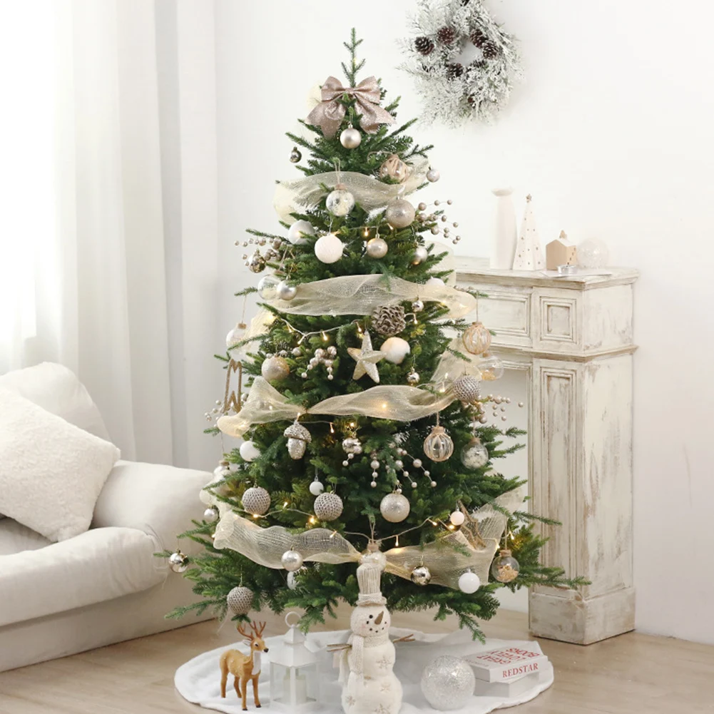 Description Picture 5 of item30pcs 6cm Christmas Balls Ornaments Gold & White Painted Shatterproof Festival Decoration 2024 Christmas Home Decoration Props