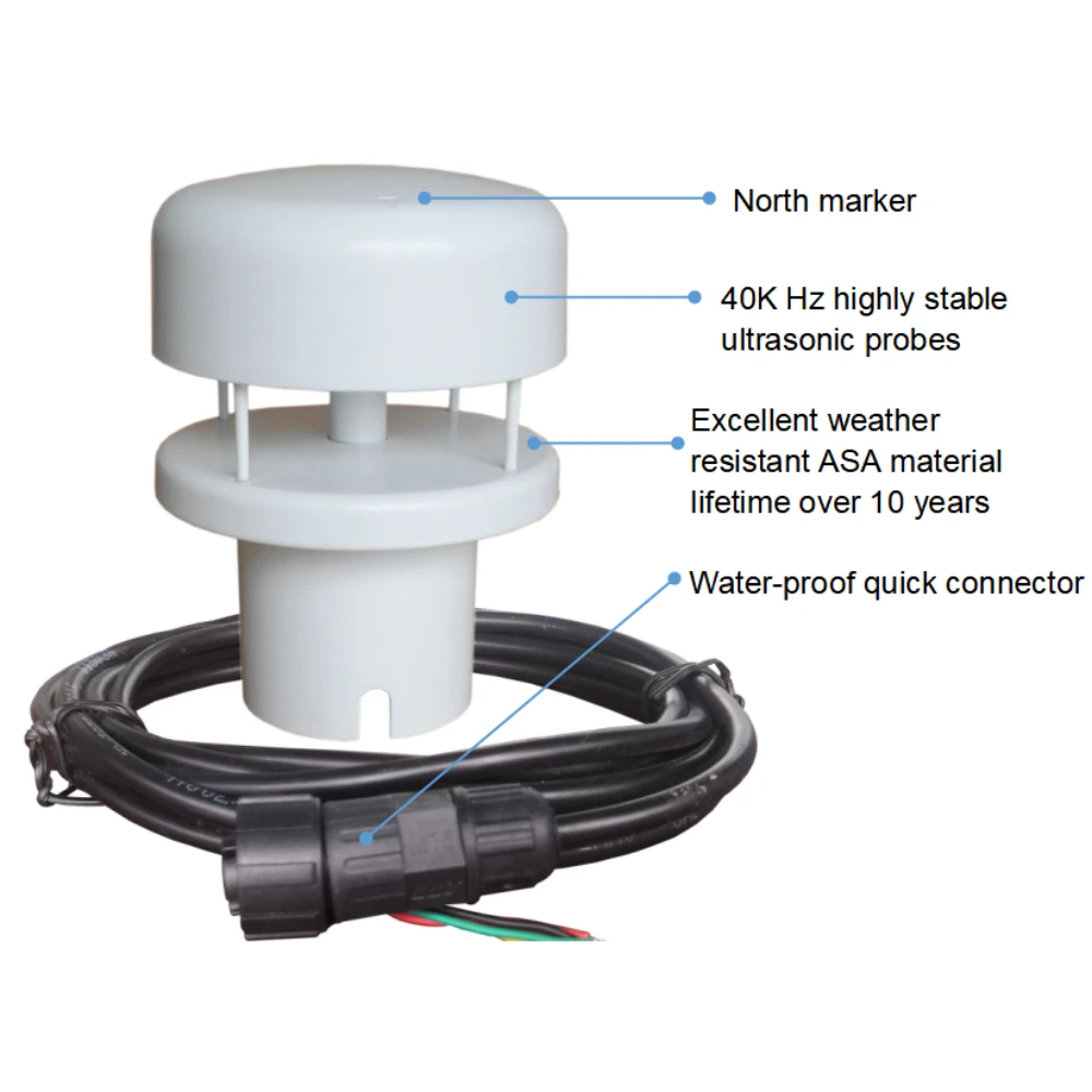 Mini Low Price Ultrasonic Anemometer Weather Station Small Wind Speed Direction Sensor