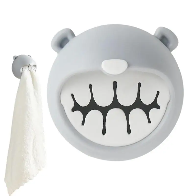 

Sticky Wall Hooks Cute Shape Holder Punch-Free Wall Hooks Shower Hooks For Various Towels Home Storage For Shower Kitchen Living