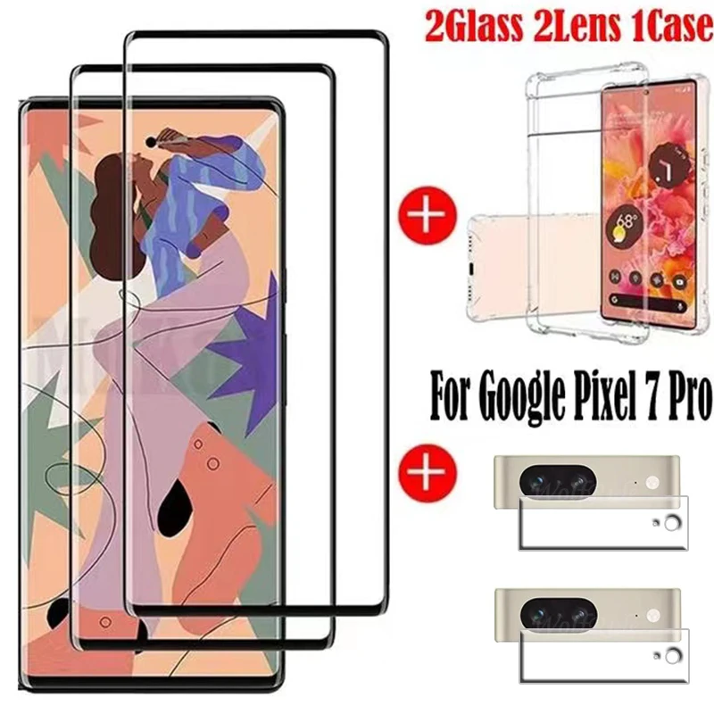 Para Google Pixel 7a 7 8 6a 6 Pro Completo Pantalla Curvado TPU Protector  de