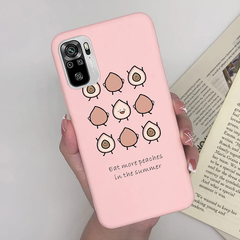 Cute Fashion Heart Avocado Soft Silicone Phone Case for Xiaomi Redmi Note Series