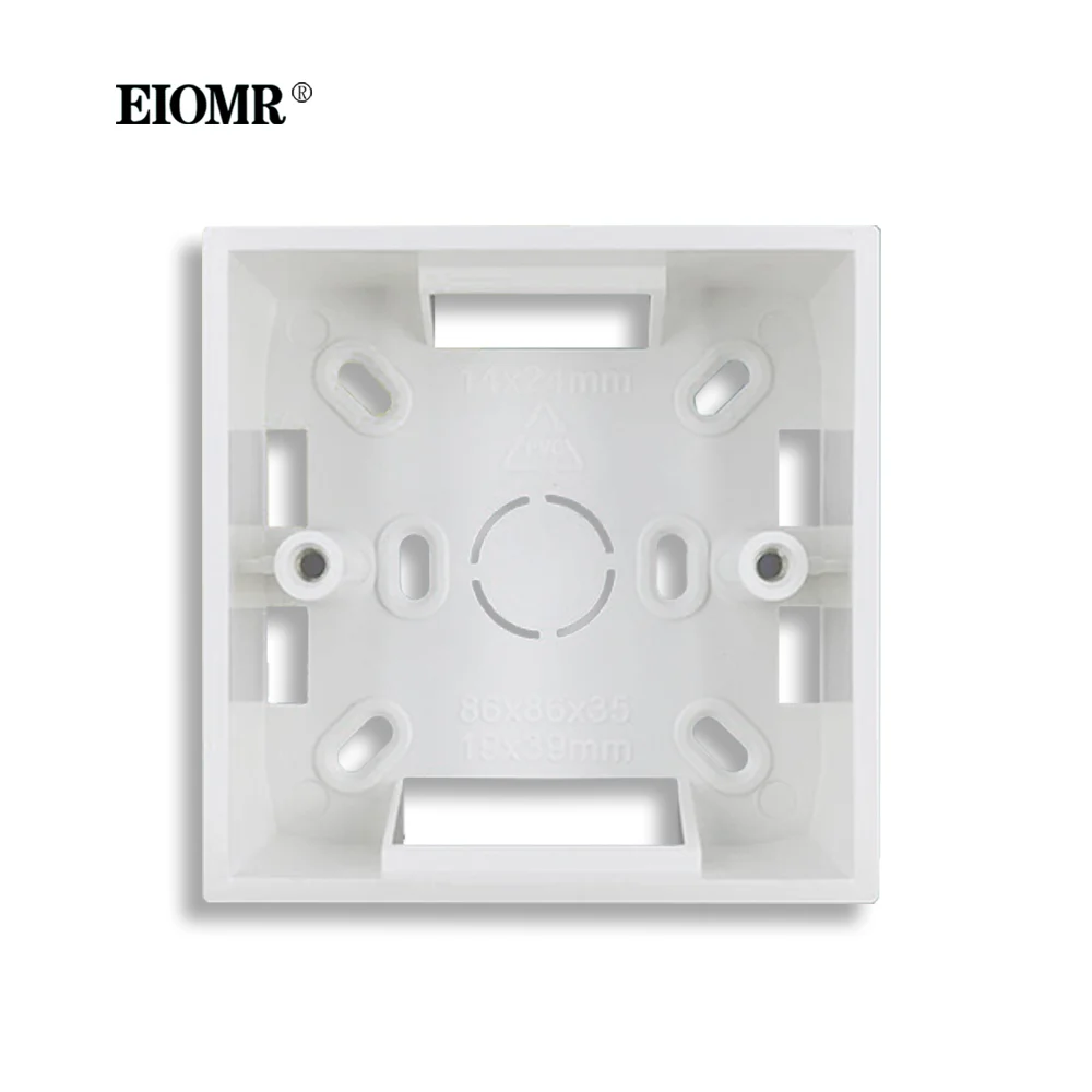 Socket Switch Box External Mounting Box 86mm*86mm*35mm for EU UK Standard Switch Socket For Wall Surface