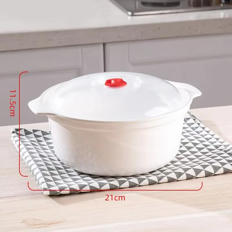 Microwave Oven Box Heated Soup Pot Rice Steamed Buns With Lid Eco-friendly Food Grade Kitchen Tool
