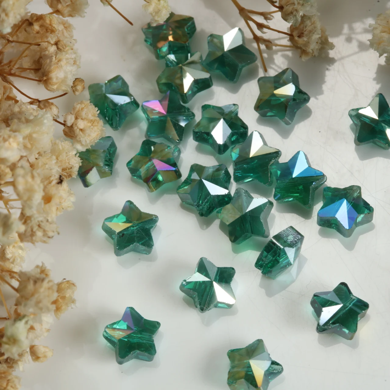 Sparkling Star Glass Beads