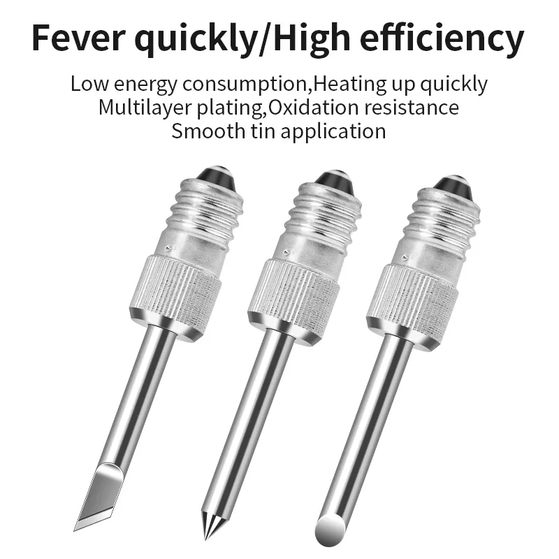 Welding Soldering Tips USB Soldering Iron Head Replacements Threaded Tip Fits for E10 Interface Iron soldering iron