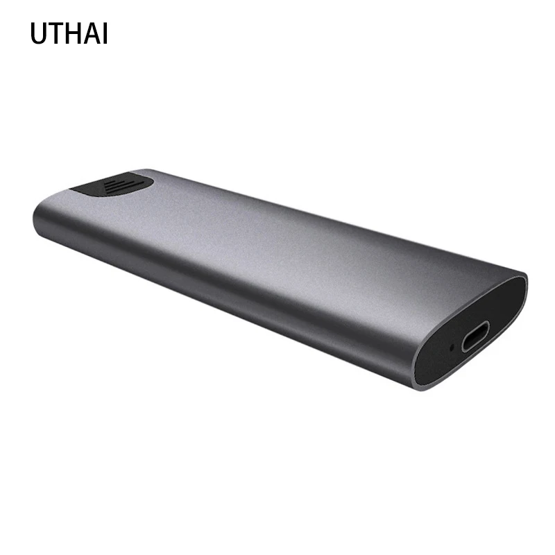 UTHAI M.2 Hard Drive Case USB3.0 Type-C to M.2 NGFF/NVME Solid-State Drive Case Metal External Portable Hard T23