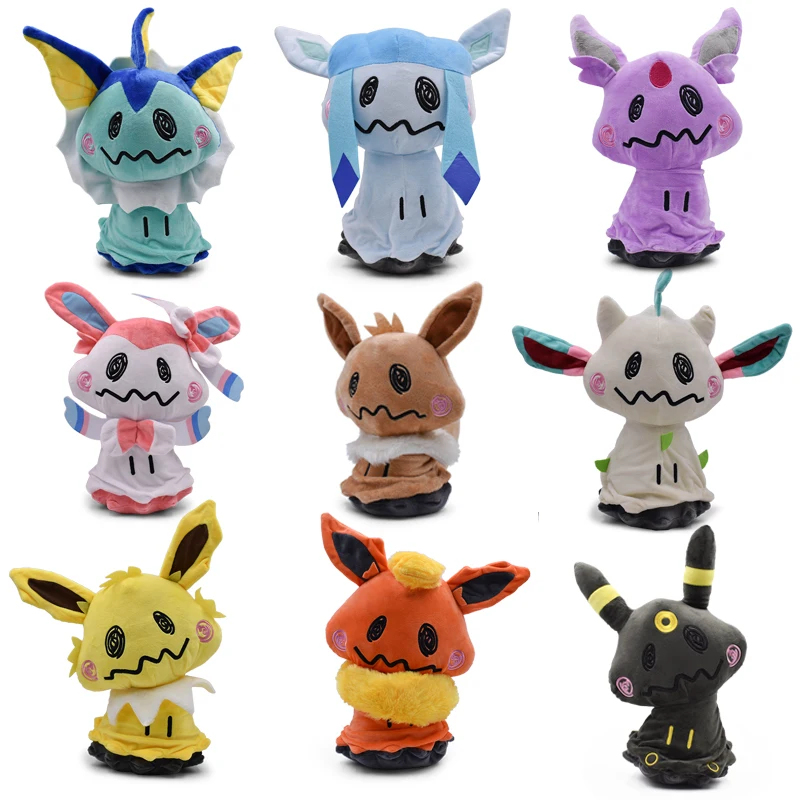 

Плюшевые игрушки Pokemon Mimikyu Cos Eevee плюшевые Flareon Vaporeon Jolteon brion Umbreon glazed Eon Leafeon Sylveon подарки для детей