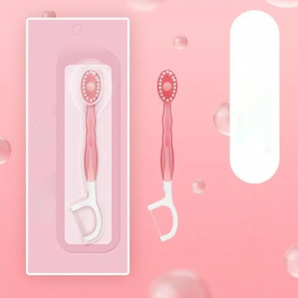 New with Freshening Bead Mini Travel Toothbrush Disposable Portable Prepasted Toothbrush Travel 5 in 1 Toothbrushes with Floss