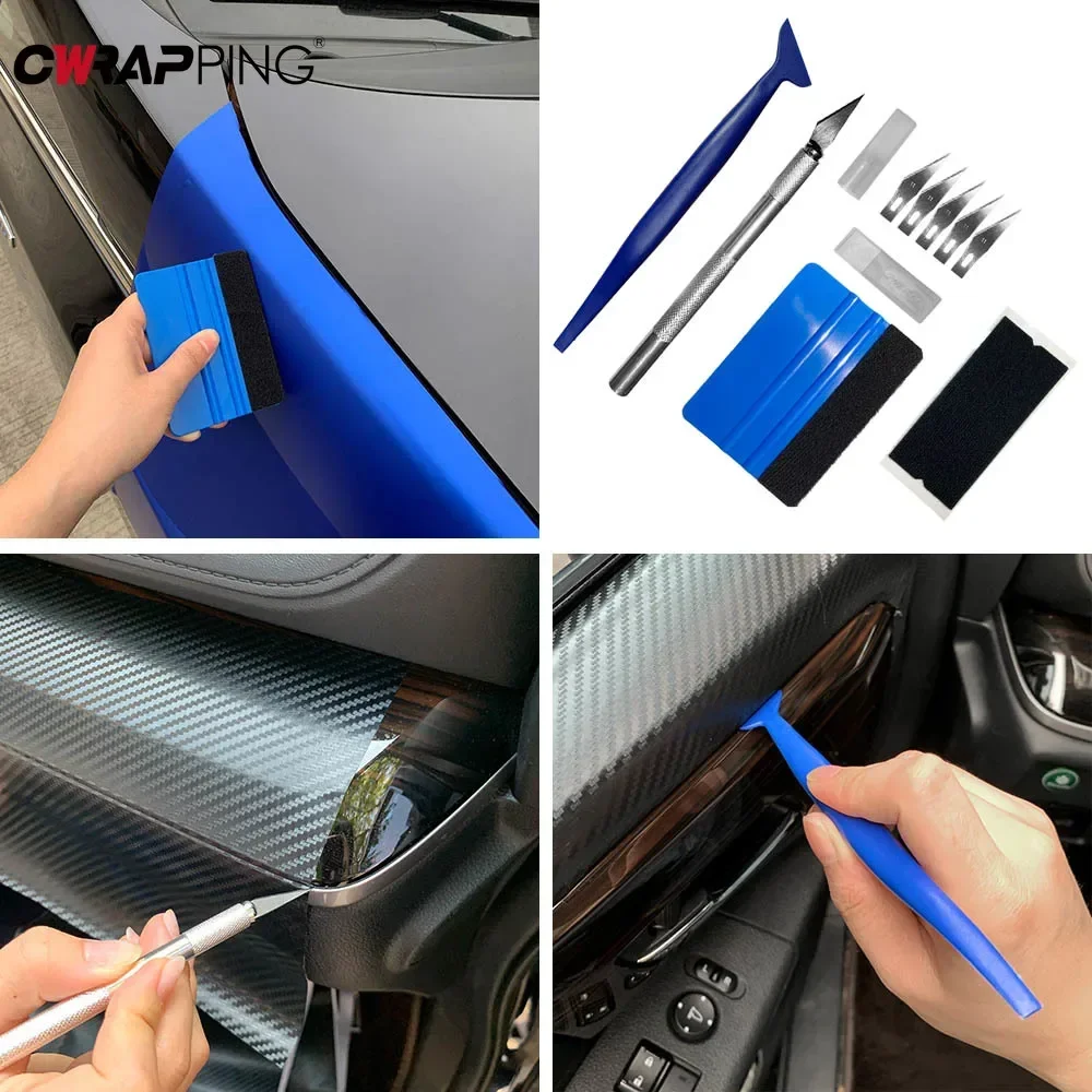 Car Wrapping Tools Vinyl Squeegee Window Tinting Squeegee Automotive Film Tools Window Tint Squeegee Car Wrapping Vinyl Tool Kit Window Film Tint Tools Car Wrap Sticks Auto Trimming Squeegee Tinting Felt Edge for Accessories