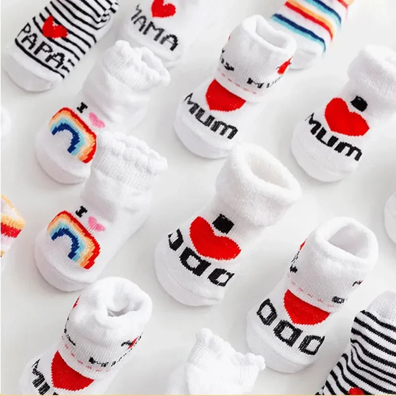 Cotton Socks Baby Socks Spring Summer Baby Girls Boys 0-6 Months Letter Printed