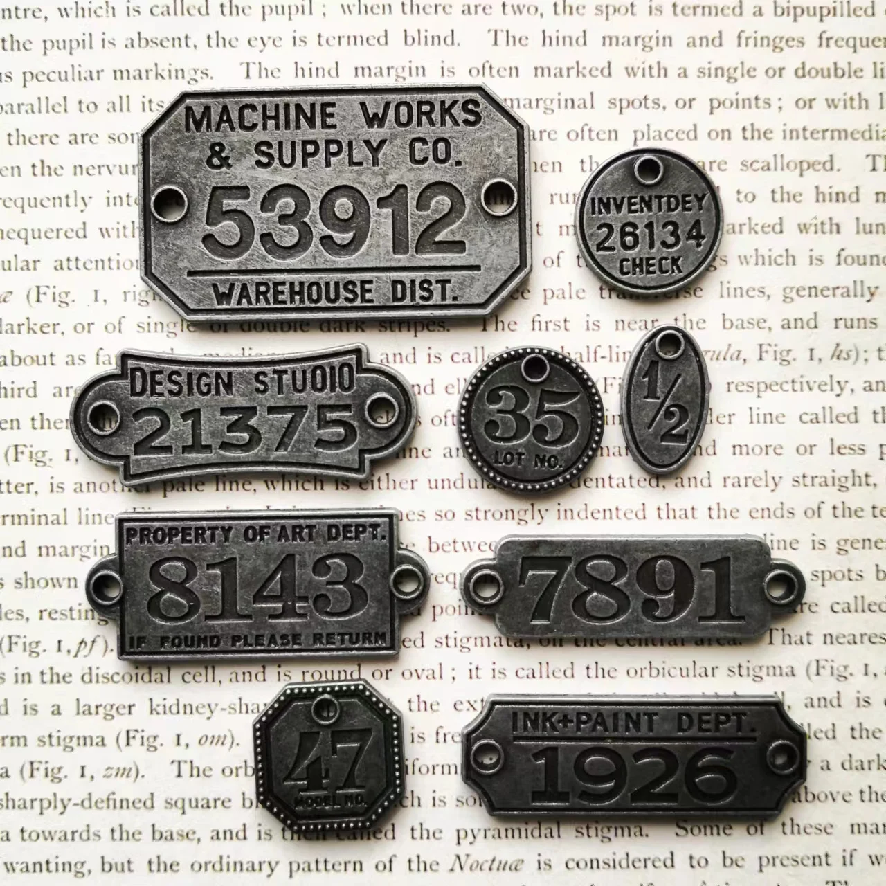 

Metal Accessories Retro Number Junk Journal Scrapbook