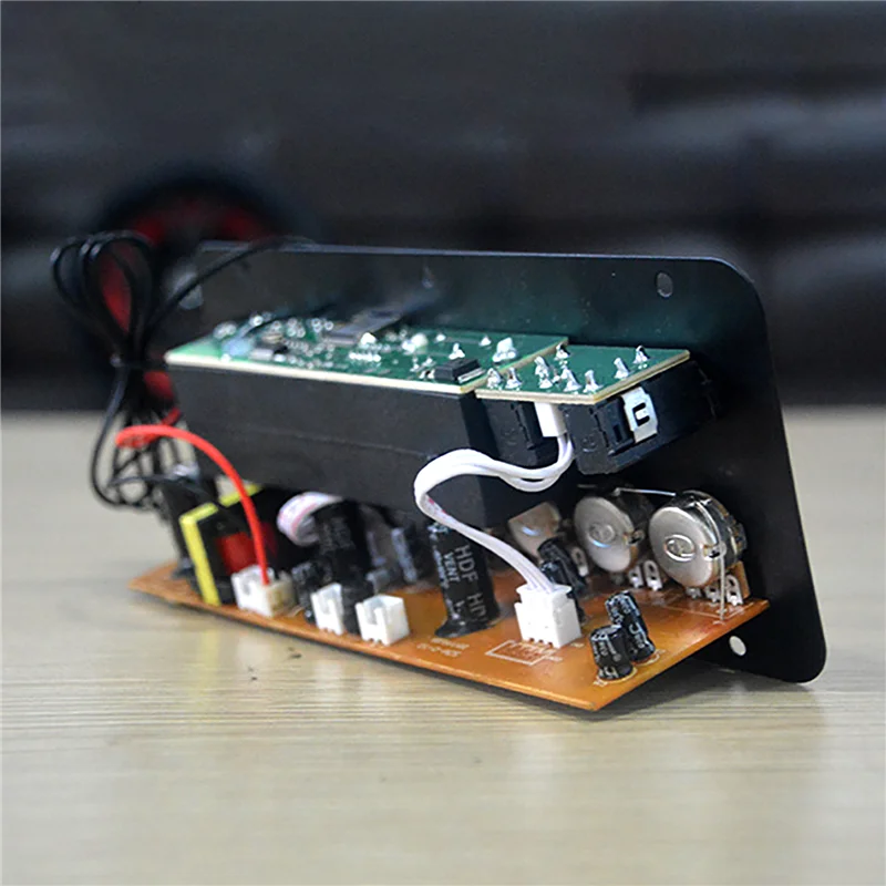 D10 Bluetooth Audio Amplifier Board 30-120W Subwoofer Dual Microphone AMP Module for 4 ohms 8-12 inch Speaker 12/24V 110/220V