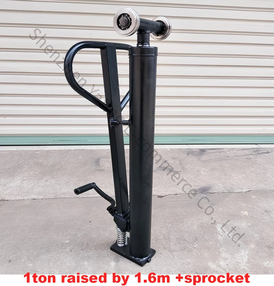 New 2T 1.6M Manual Hydraulic Forklift Oil Cylinder Stacker Lift Truck Pump 1 Ton