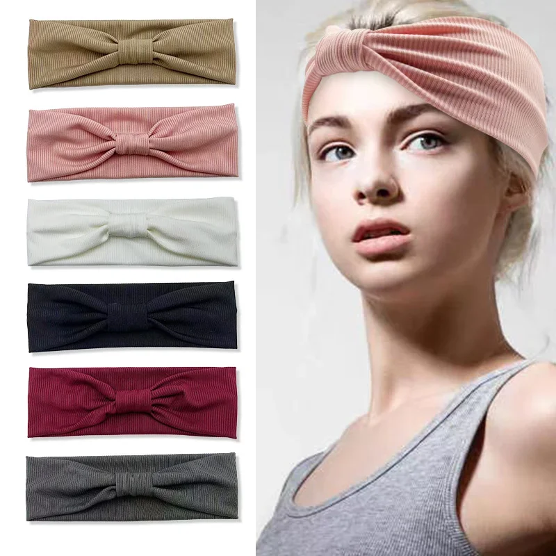 2023 Summer New Coreano Yoga Bow Fascia Elastica Per Capelli Da Donna Face Wash Sport Fascia Per Capelli Traspirante Accessori Per Capelli Per Ragazze