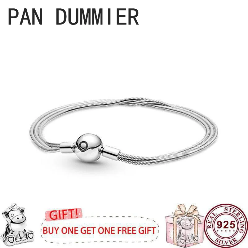 Hot 925 Silver Exquisite Beads T-shaped Women's Classic Bracelet Suitable for Women's Original High Quality Charm Jewelry