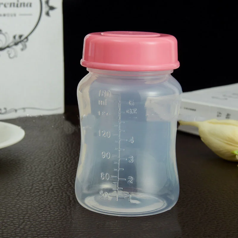 Wide Neck Breast Milk Storage Bottles 180ml Newborn Baby Breast Milk Freezer Fresh Cup BPA Free Portable Baby Bottles