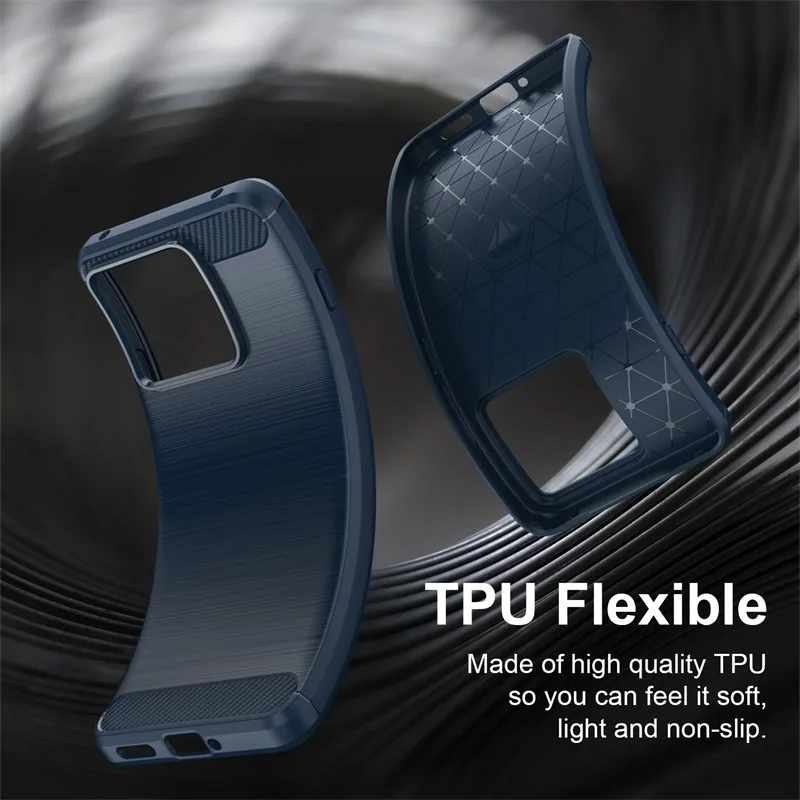 Carbon Fiber Brushed Soft Silicone Shockproof Case