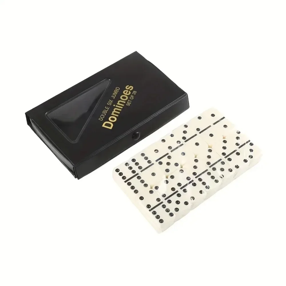 Double Six Domino Set 28PCS Entertainment Leisure Travel Fun Table Game Domino Toy Children's Puzzle Toy Gift