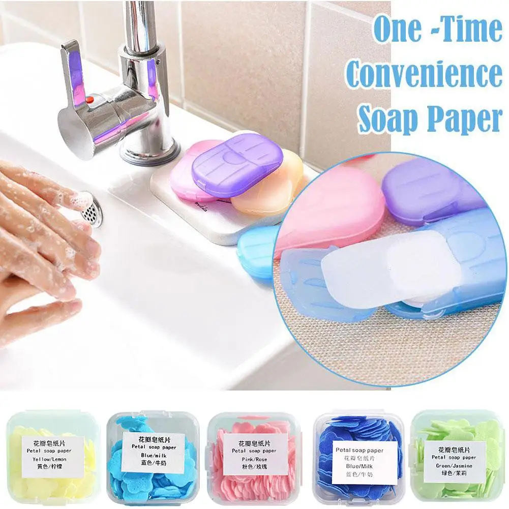 

Disinfecting Soap Paper Bath Soap Flakes Mini Cleaning Disposable Travel Washing Hand Slice Scented Easy Paper Soap Conveni H8M4