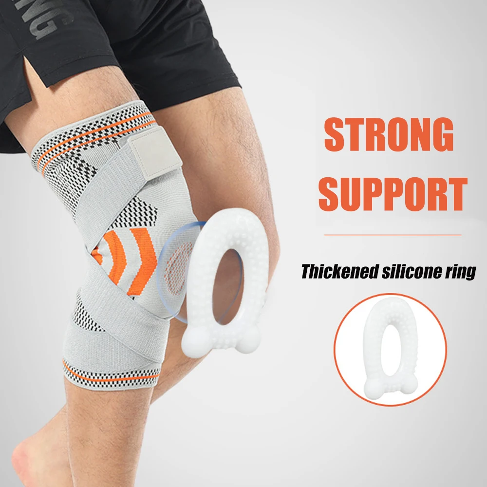 Ruilala Ginocchiera Lunga 2 pezzi Supporto per Ginocchio da Uomo e Donna Fascia a Compressione Tutore Ginocchio per sportivo, corsa, menisco, artrosi, tendinite, legamenti, rotuleo (blu, XL