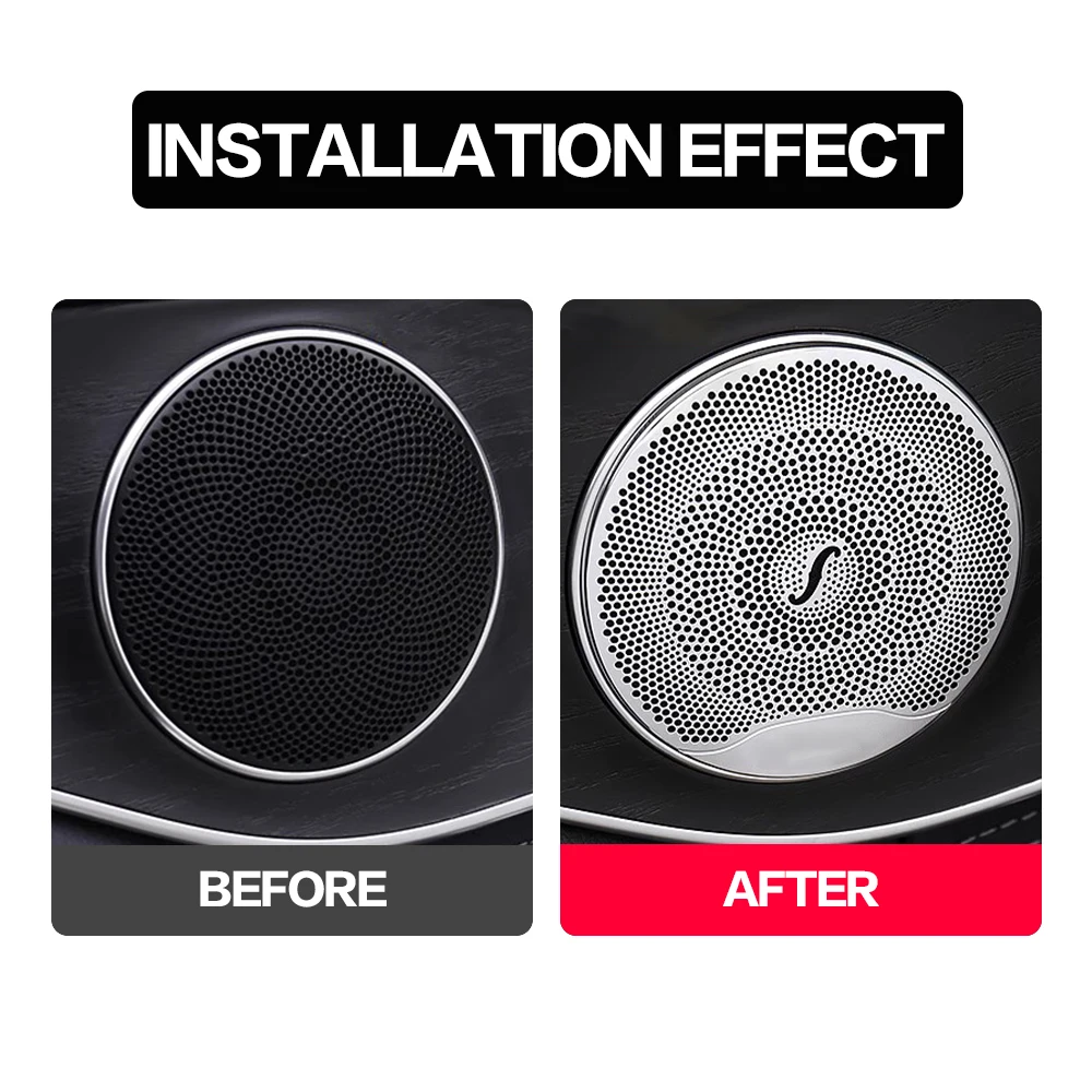 Car Door Audio Cover 4PCS For Mercedes Benz W213 W205 X253 E C GLC Class