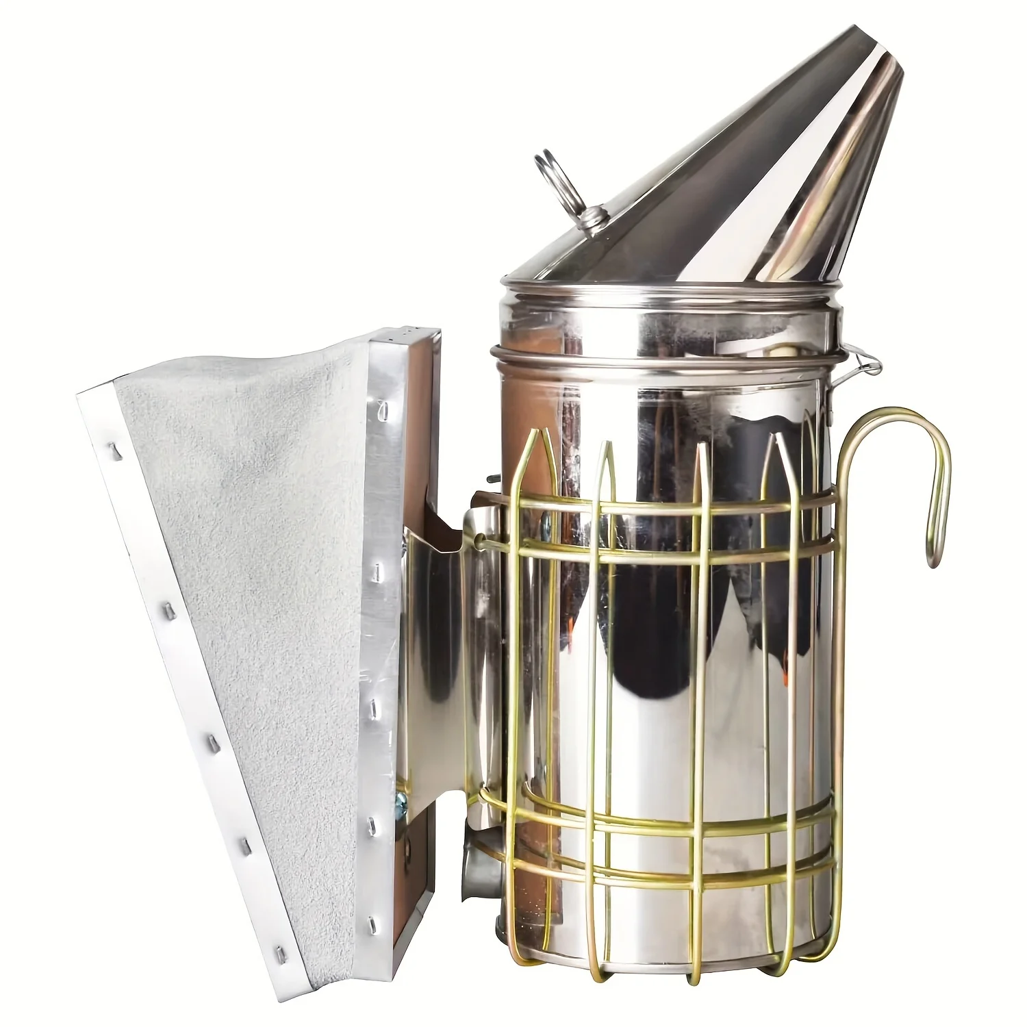 

1pc Stainless Steel Bee Hive Smoker With Heat Shield, Beekeeping Equipment, Beekeeping Supplie For Beekeeper