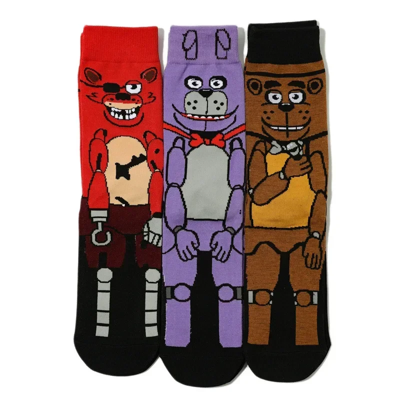 Adult Five Nights At Freddy's Themed Cartoon Anime Socks - Cute Kawaii Gift with Cotton Sweat Absorption